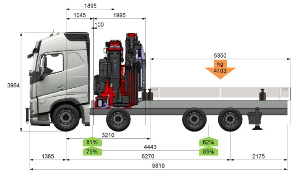 DEMO-Fahrzeug VOLVO FH540, 8x2 mit Fassi Ladekran F1050R.2.9 - verfügbar ab Dezember 2025