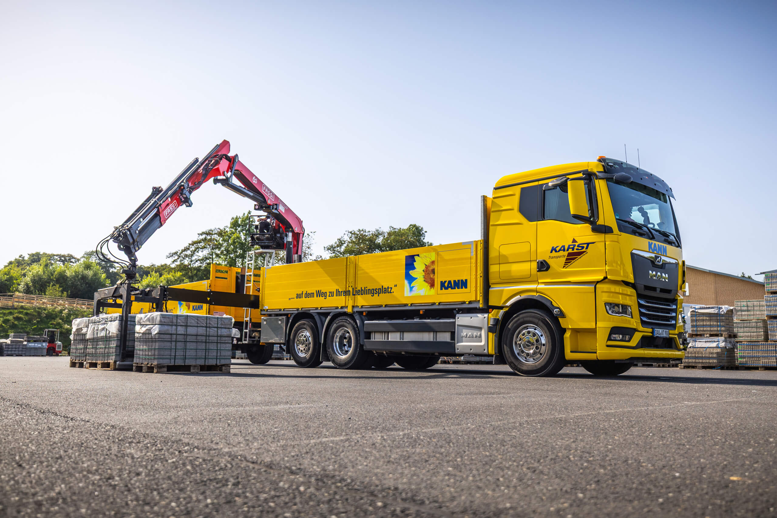 fassi baustoff kran pritsche kv